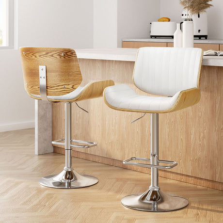 Artiss Galina adjustable leather bar stools set of 2 — Allure Home Collections