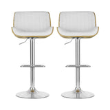 Artiss Galina bar stool PU leather seat and adjustable frame detail — Allure Home Collections