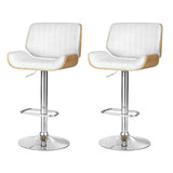Pair of Artiss Galina leather bar stools in contemporary kitchen — Allure Home Collections