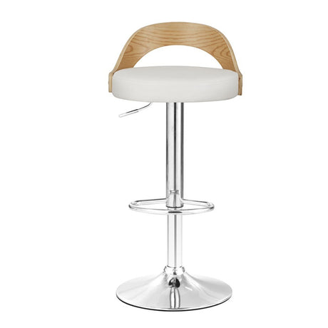 Bittern Swivel Bar Stool, White 2pcs