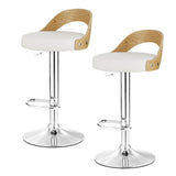 Bittern Swivel Bar Stool, White 2pcs