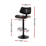 Artiss Quilla bar stool PU leather seat and bentwood back detail — Allure Home Collections