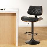 Artiss Quilla bar stool showing adjustable height and bentwood back — Allure Home Collections
