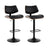 Artiss gas lift PU leather bar stools with bentwood shell pair — Allure Home Collections