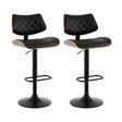 Artiss gas lift PU leather bar stools with bentwood shell pair — Allure Home Collections