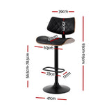 Two Artiss bentwood leather bar stools at kitchen counter — Allure Home Collections