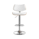 Artiss Quilla white gas lift bar stool at kitchen counter — Allure Home Collections