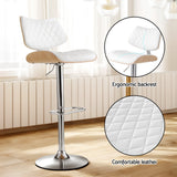 Artiss Quilla white bar stool seat close-up — Allure Home Collections