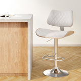 Artiss Quilla bar stool chrome gas lift and footrest ring detail — Allure Home Collections