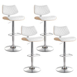 Artiss bar stool bentwood frame and PU leather seat detail — Allure Home Collections