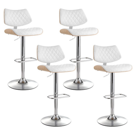 Artiss bar stool bentwood frame and PU leather seat detail — Allure Home Collections