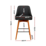 Two Artiss wooden leg swivel bar stools at kitchen counter — Allure Home Collections
