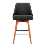 Tootgarook Swivel Bar Stool, Charcoal 2pcs