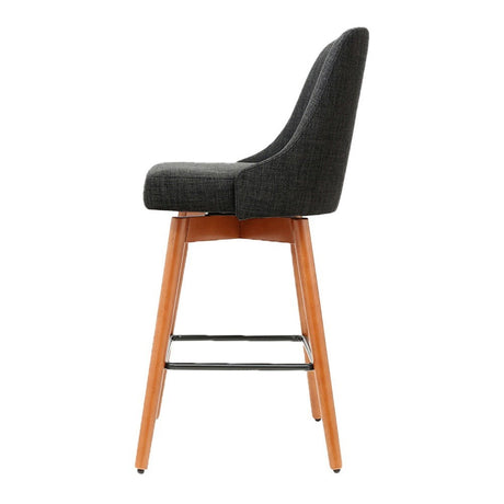 Tootgarook Swivel Bar Stool, Charcoal 2pcs