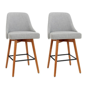 Newhaven faux linen bar stool grey in a modern kitchen