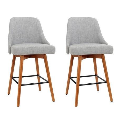 Newhaven faux linen bar stool grey in a modern kitchen