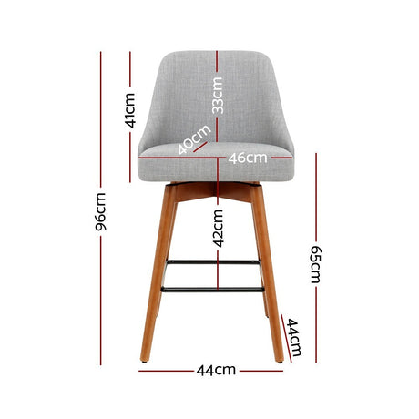 Newhaven faux linen bar stool grey beside a kitchen island