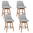 Newhaven faux linen bar stool grey in a modern kitchen