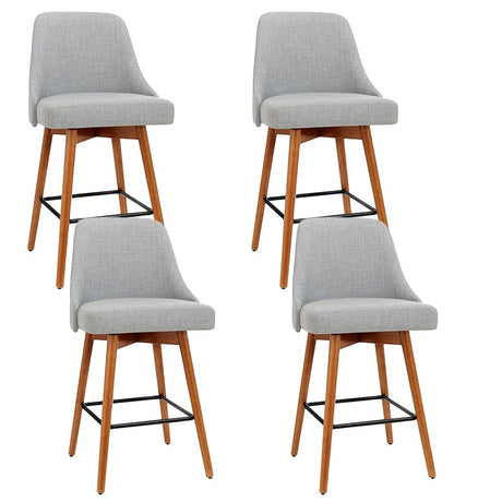 Newhaven faux linen bar stool grey in a modern kitchen