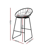 Patterson Lakes black faux linen bar stool with padded seat and steel frame at a kitchen counter