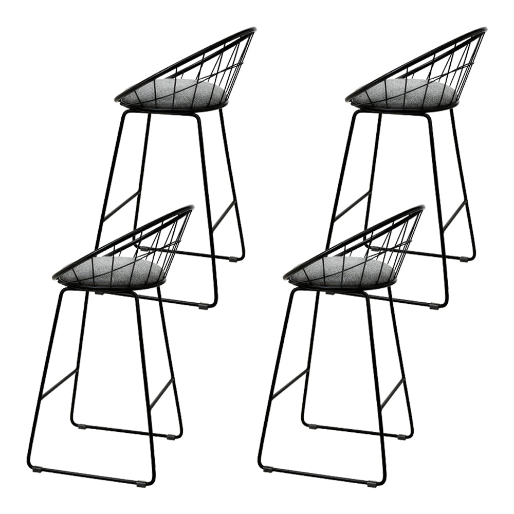 Artiss 4x Modern Black Bar Stools