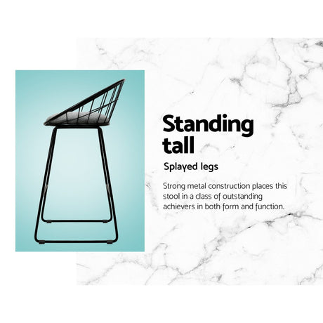 Artiss 4x Modern Black Bar Stools