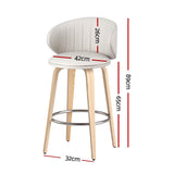 St Andrews Beach beige faux leather padded wooden bar stool in a modern kitchen