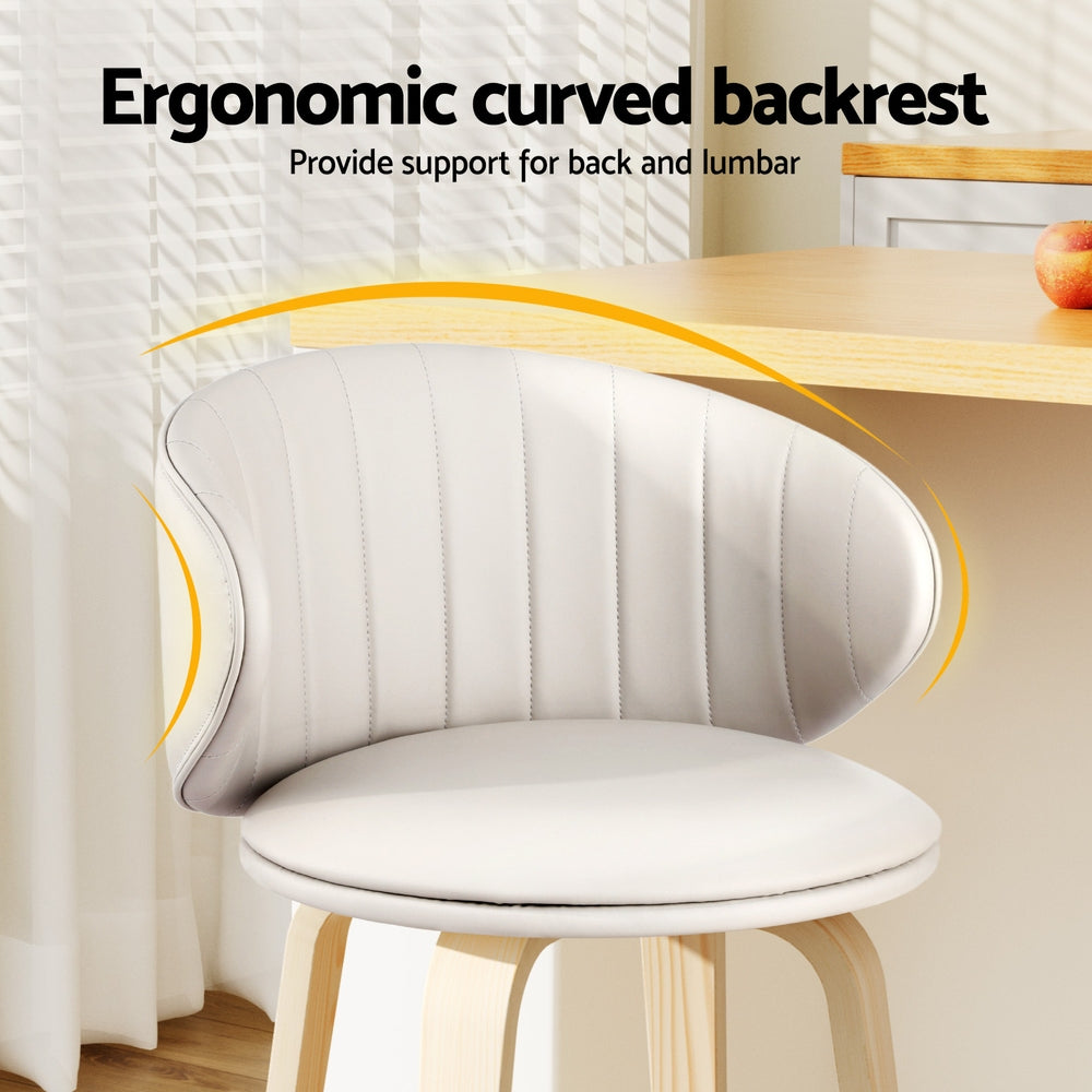 Flinders Bar Stool, Beige 4pcs