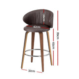St Andrews Beach brown faux leather padded wooden bar stool in a modern kitchen
