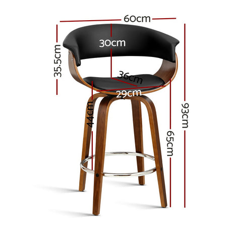 Artiss swivel wooden bar stool at kitchen island — Allure Home Collections