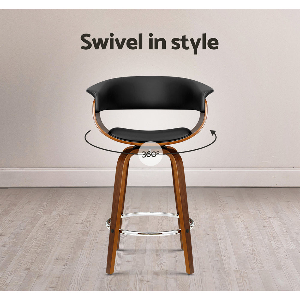 Artiss swivel bar stool showing full swivel and frame detail — Allure Home Collections