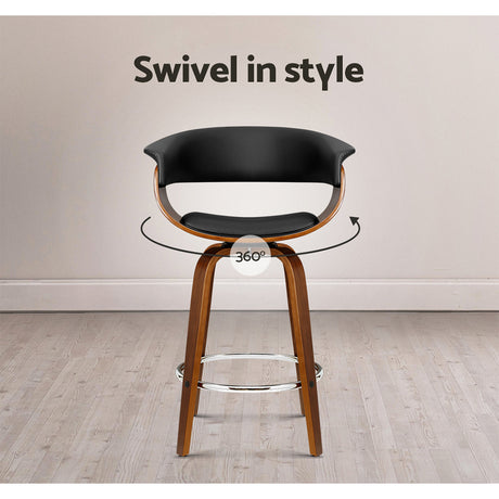 Artiss swivel bar stool showing full swivel and frame detail — Allure Home Collections