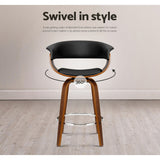 Pair of Artiss swivel wooden bar stools in contemporary kitchen — Allure Home Collections