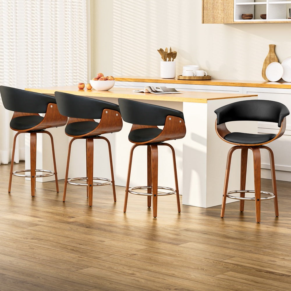 Red Hill black bar stool in a modern Australian kitchen