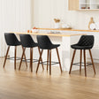 Artiss bentwood bar stools set of 4 with PU leather seat and solid wood frame — Allure Home Collections