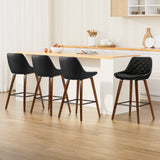 Artiss bentwood bar stools set of 4 with PU leather seat and solid wood frame — Allure Home Collections