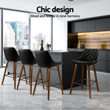 Set of 4 Artiss bentwood bar stools at kitchen island — Allure Home Collections