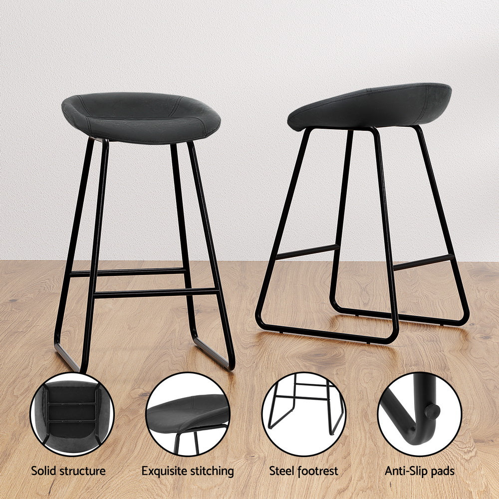Balnarring Bar Stool, Black 2pcs