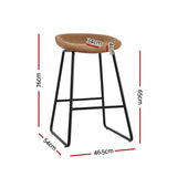 Pair of Artiss Ludovic brown bar stools in styled kitchen — Allure Home Collections