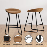 Side profile of Artiss Ludovic bar stool showing metal frame — Allure Home Collections
