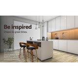 Four Artiss walnut swivel bar stools in contemporary kitchen — Allure Home Collections