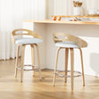 Artiss swivel dining chairs set of 2 with low back and PU leather cushion — Allure Home Collections