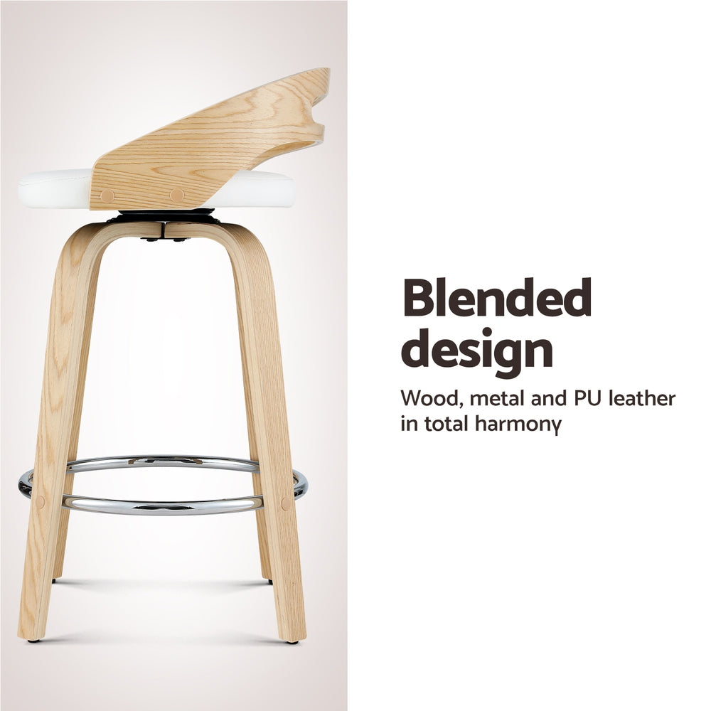 Pair of Artiss swivel dining chairs at kitchen island — Allure Home Collections