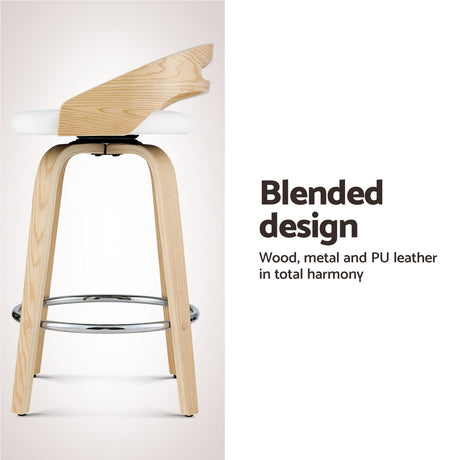 Pair of Artiss swivel dining chairs at kitchen island — Allure Home Collections