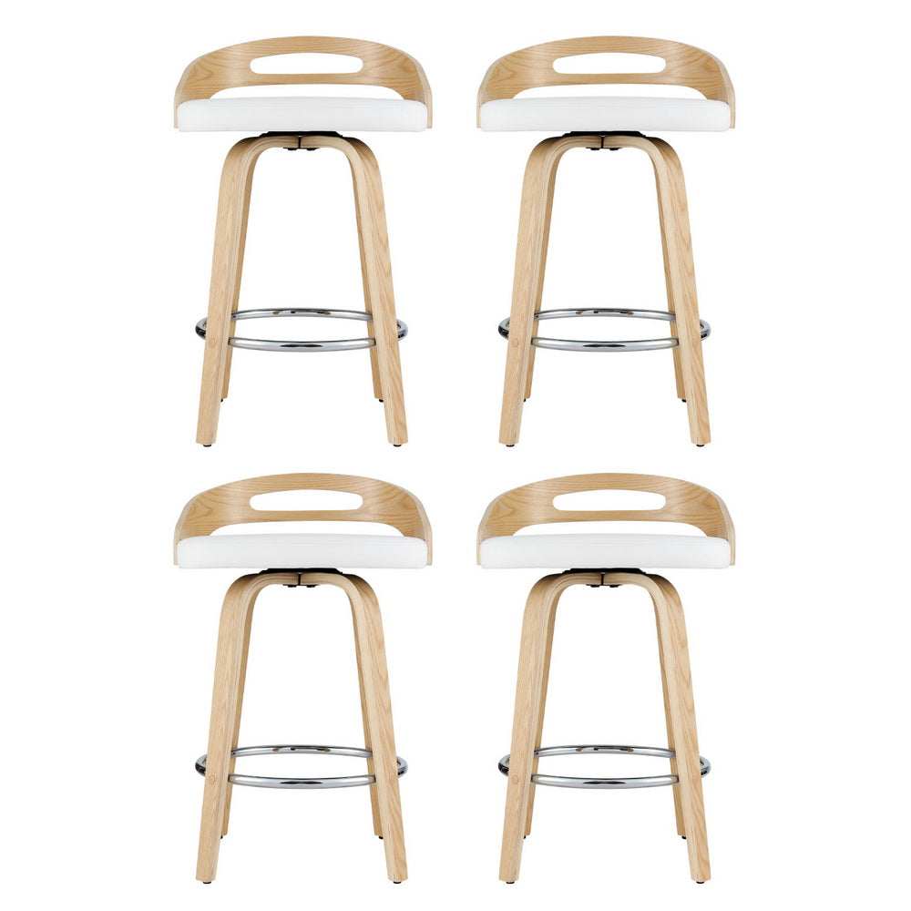 Set of 4 Artiss swivel bar stools at kitchen island — Allure Home Collections