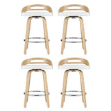 Set of 4 Artiss swivel bar stools at kitchen island — Allure Home Collections