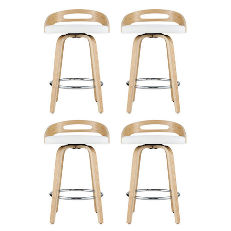 Set of 4 Artiss swivel bar stools at kitchen island — Allure Home Collections