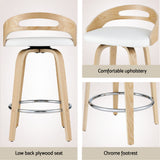 Artiss bar stool PU leather seat close-up — Allure Home Collections