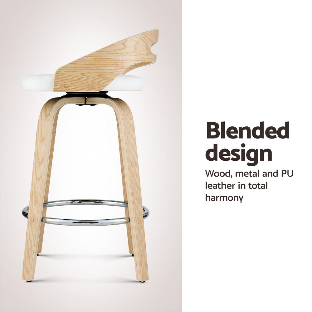Four Artiss swivel bar stools in contemporary dining area — Allure Home Collections