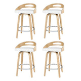 Rhyll Swivel Bar Stool, White 4pcs